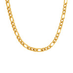 Figaro Wheat Link Necklace // Gold Plated