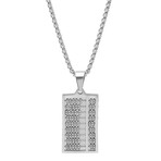 Abacus Pendant // Silver