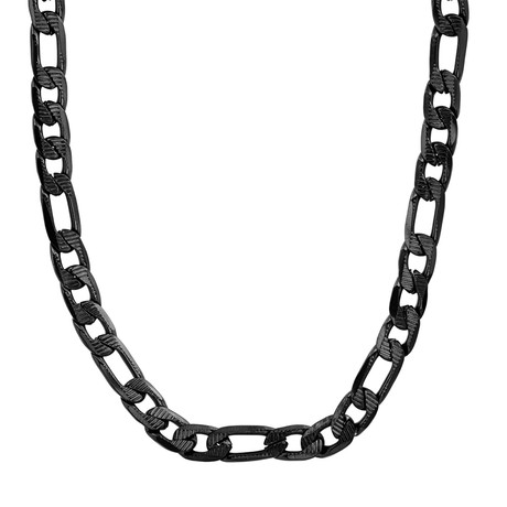 Figaro Chain Necklace // Black