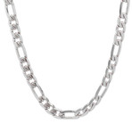 Figaro Chain Link Necklace // Silver