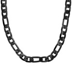 Figaro Chain Necklace // Black