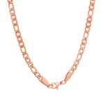 Figaro Chain Necklace // Rose Gold Plated (18"L)