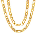 Figaro Chain Link Necklace // Gold Plated