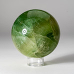 Polished Fluorite Sphere + Acrylic Display Stand