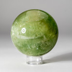 Polished Fluorite Sphere + Acrylic Display Stand