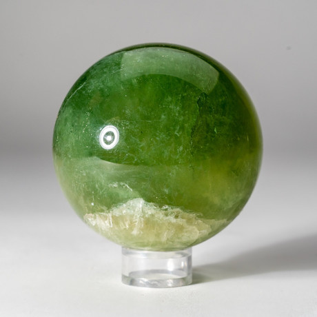 Polished Fluorite Sphere + Acrylic Display Stand