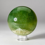 Polished Fluorite Sphere + Acrylic Display Stand