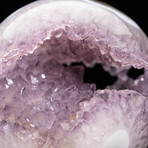 Polished Amethyst Geode Sphere + Acrylic Display Stand V4