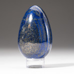 Polished Lapis Lazuli Egg + Acrylic Display Stand V5