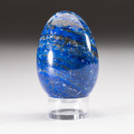 Polished Lapis Lazuli Egg + Acrylic Display Stand V1