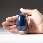 Polished Lapis Lazuli Egg + Acrylic Display Stand V5