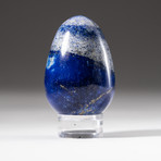 Polished Lapis Lazuli Egg + Acrylic Display Stand V2
