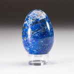 Polished Lapis Lazuli Egg + Acrylic Display Stand V1