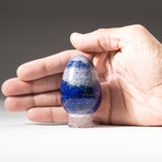Polished Lapis Lazuli Egg + Acrylic Display Stand V2