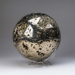 Polished Pyrite Sphere // 33 lb