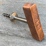 Limited Edition Copper Bullion Handle Corkscrew // 99.9% Pure Copper