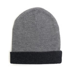 Merino Wool Reversible Hat // Gray