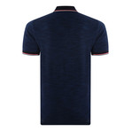 Jax Short Sleeve Polo // Navy + Sax (XL)