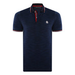 Jax Short Sleeve Polo // Navy + Sax (XL)