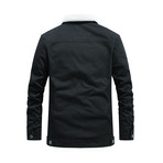 Cozy Sherpa Jacket // Black (L)