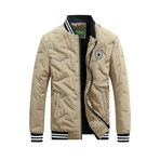 Quilted Bomber Jacket // Khaki (M)