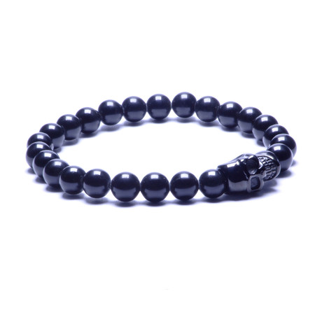 Stone Bracelet Skull // Onyx (S)