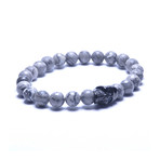 Stone Bracelet Skull // Smoky (L)