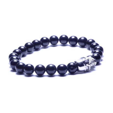 Stone Bracelet Skull // Night Black (S)