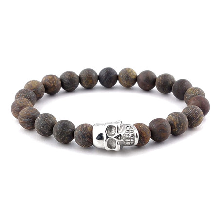 Stone Bracelet Skull // Bronzite (S)