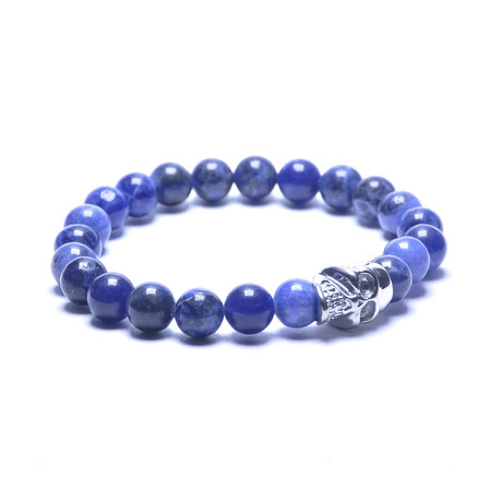 Stone Bracelet Skull // Navy (S)