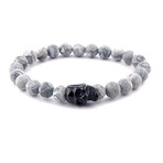 Stone Bracelet Skull // Matte Smoky (L)