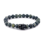 Stone Bracelet Skull // Matte Serpentine (M)