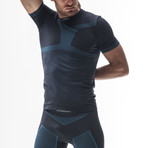 Iron-Ic // Running Short Sleeve Shirt 6.0 // Blue + Bluette (L-XL)