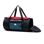 Sutton Carryall Duffle // Black + Red + Bachelor Button