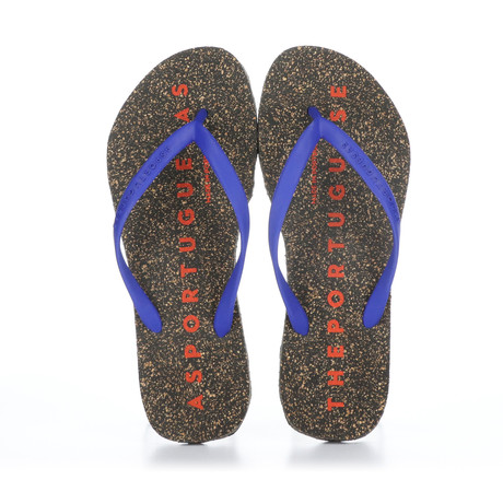 Base Men's Flip Flop // Black + Blue (40)