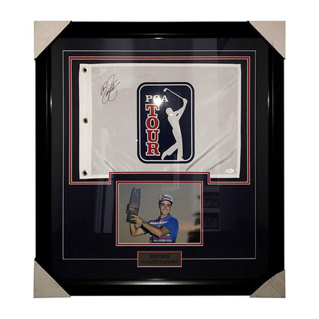 Rickie Fowler // Autographed PGA Tour Pin Flag // Framed Display