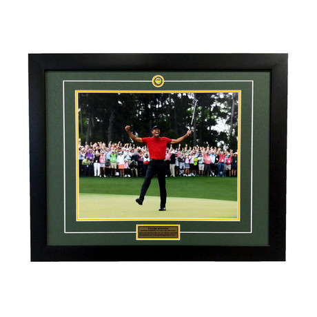 Tiger Woods // The Masters Tournament 2019 Victory Celebration // Framed Photo Display