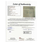 Robert Jones Letter // Autographed Display