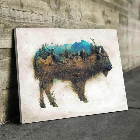 Surreal Buffalo (Small // 1 Panel)