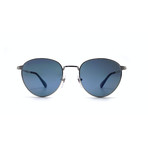 Men's Aviator Sunglasses // Silver + Gray Gradient