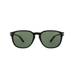 Men's Classic Square Sunglasses // Black + Green