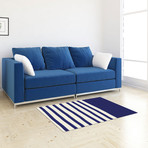 French Trends // Blue + White Floor Mat (2' x 3')