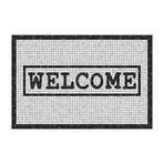 Mosaic // Welcome Floor Mat // B&W (2' x 3')