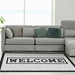 Mosaic // Welcome Floor Mat // B&W (2' x 3')