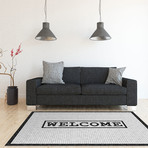 Mosaic // Welcome Floor Mat // B&W (2' x 3')