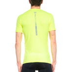 Men's Infrared Running Short Sleeve Crew Neck // Neon Yellow (L)