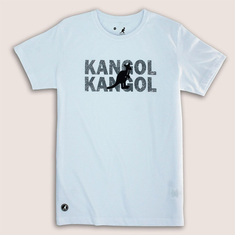 Kangol Block Letter & Kangaroo // White (S)