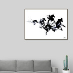 Black horses (20"W x 16"H x 1.5"D)