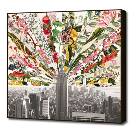 Vintage Blooming New York (16"W x 16"H x 0.2"D)