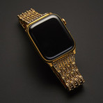 24K Gold Apple Watch Series 6 With Diamond Rhinestones Band // 44mm